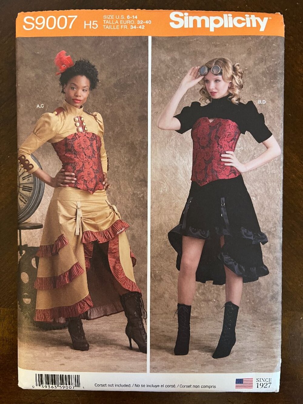 Steampunk Victorian Costume Sewing Pattern Simplicity S9007 Misses Sizes 6-14 H5